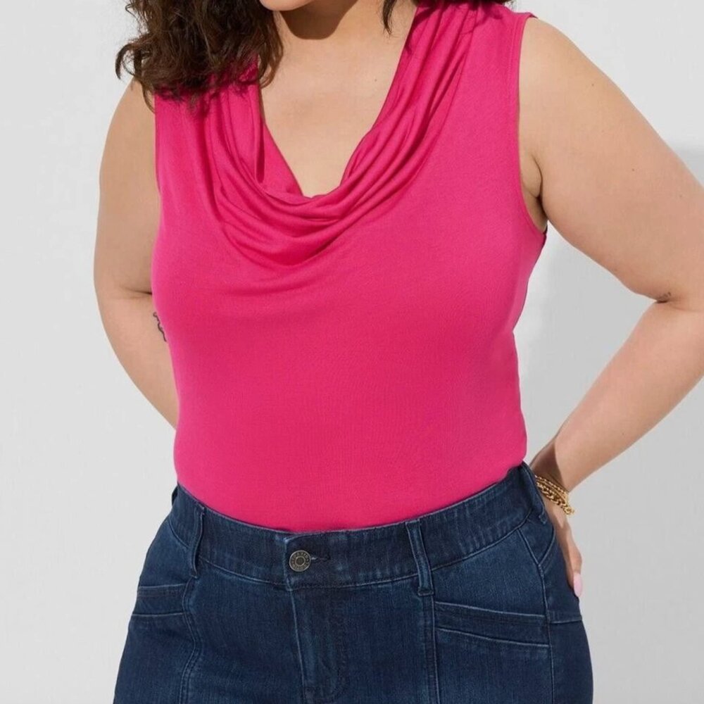 Torrid Studio Tissue Jersey Drape Neck Tank - NWT